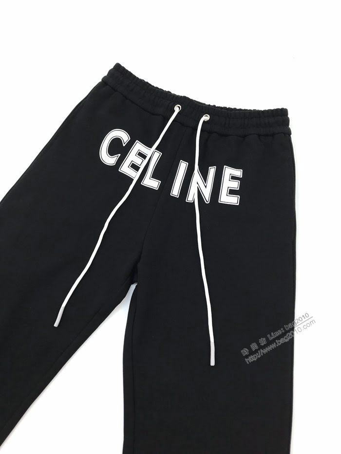 CELINE男裝 賽琳2020秋冬新款CEI簡單字母百搭純棉衛褲  ydi3479